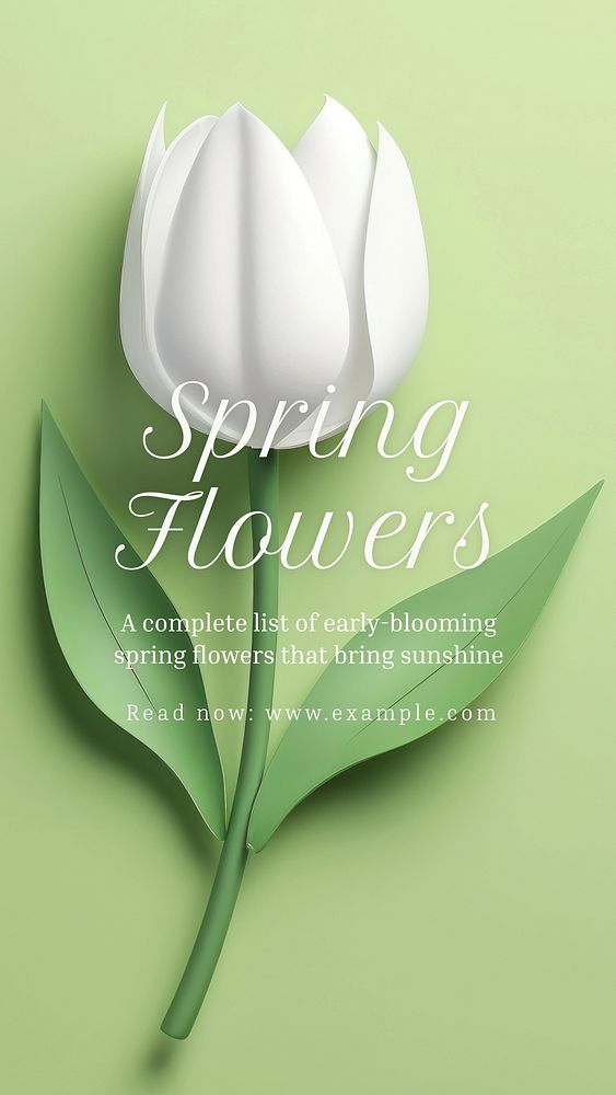 Spring flowers Instagram story template, editable social media design