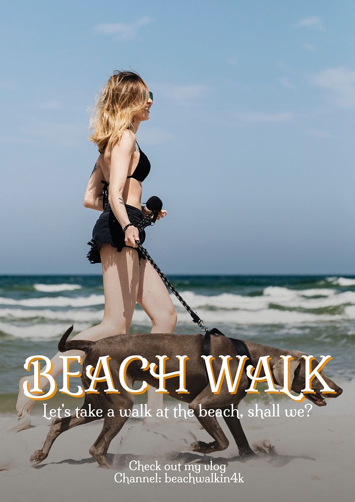 Beach Walk poster template