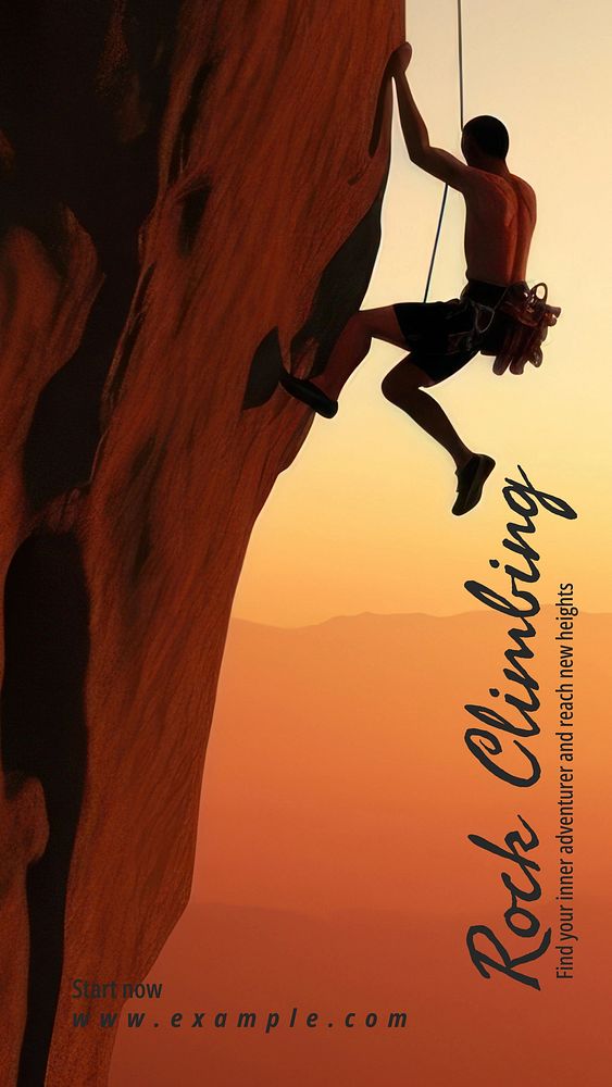 Rock climbing Instagram story template