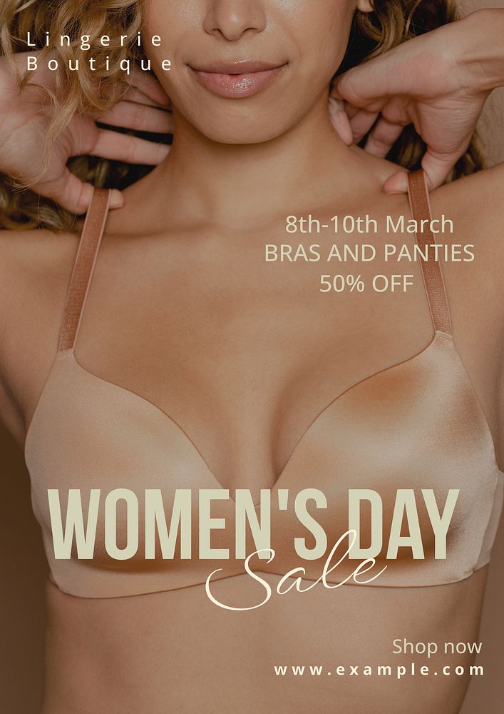 Women's day sale   poster template