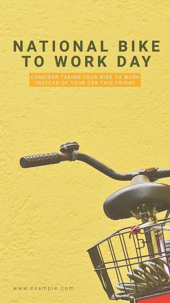 Bike to work Instagram story template