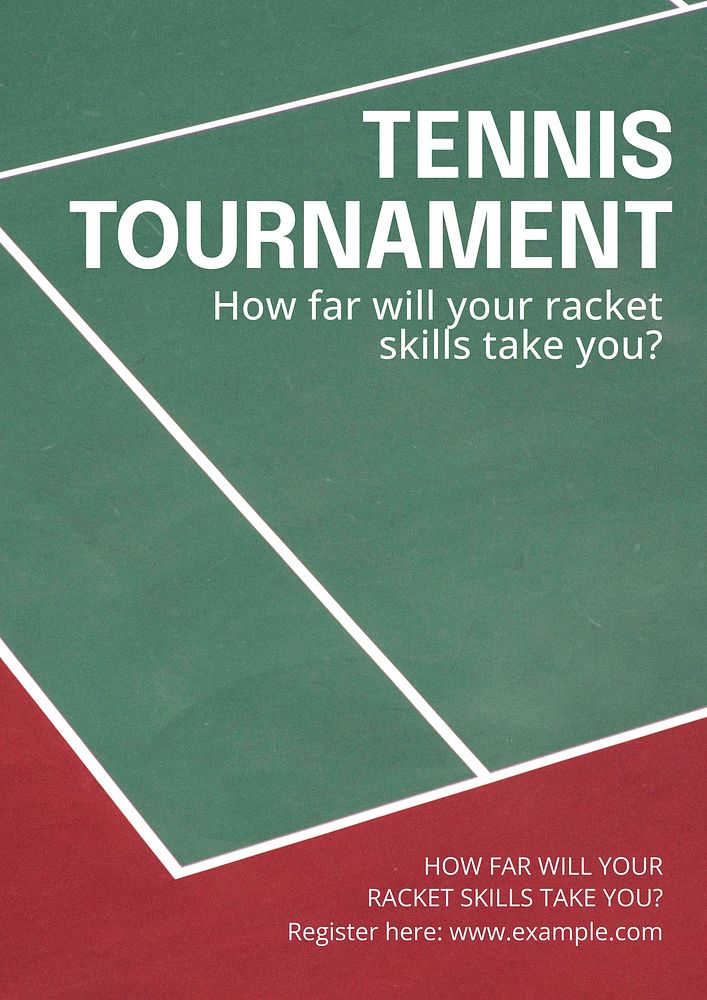 Tennis tournament   poster template