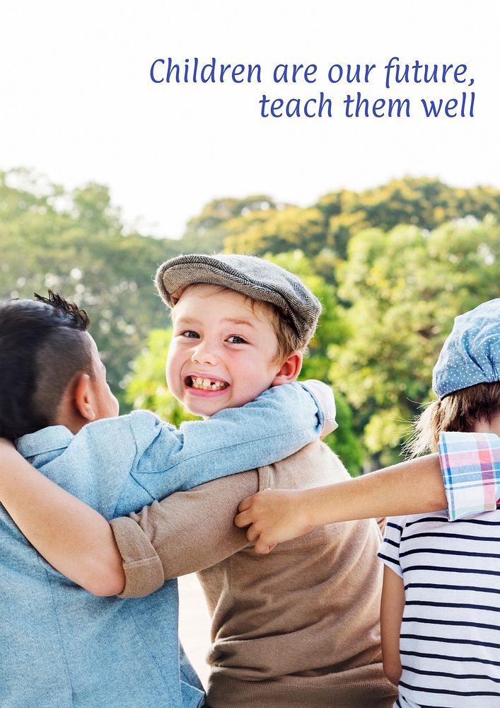 Quote about children  poster template