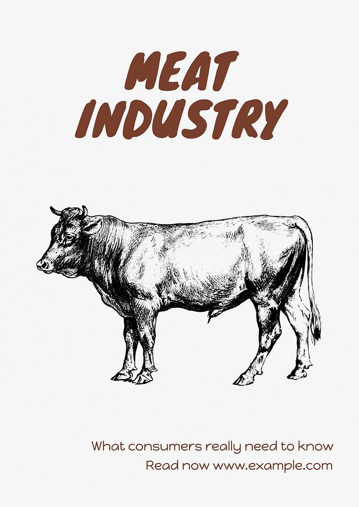 Meat industry    poster template