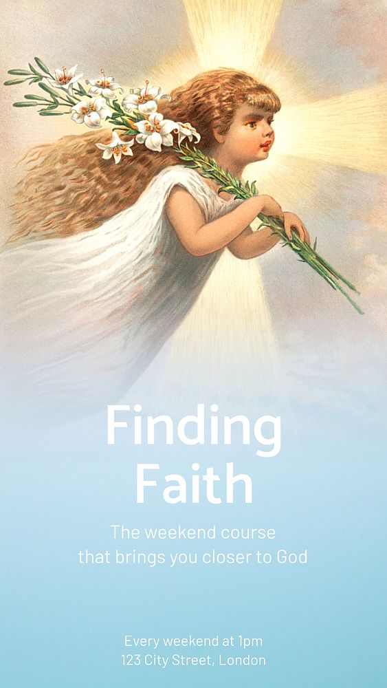 Finding faith  Instagram post template