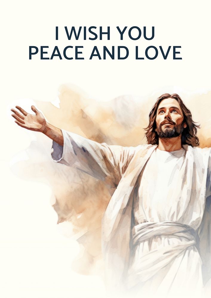 Love & peace quote poster template