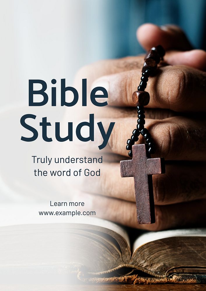 Bible study poster template