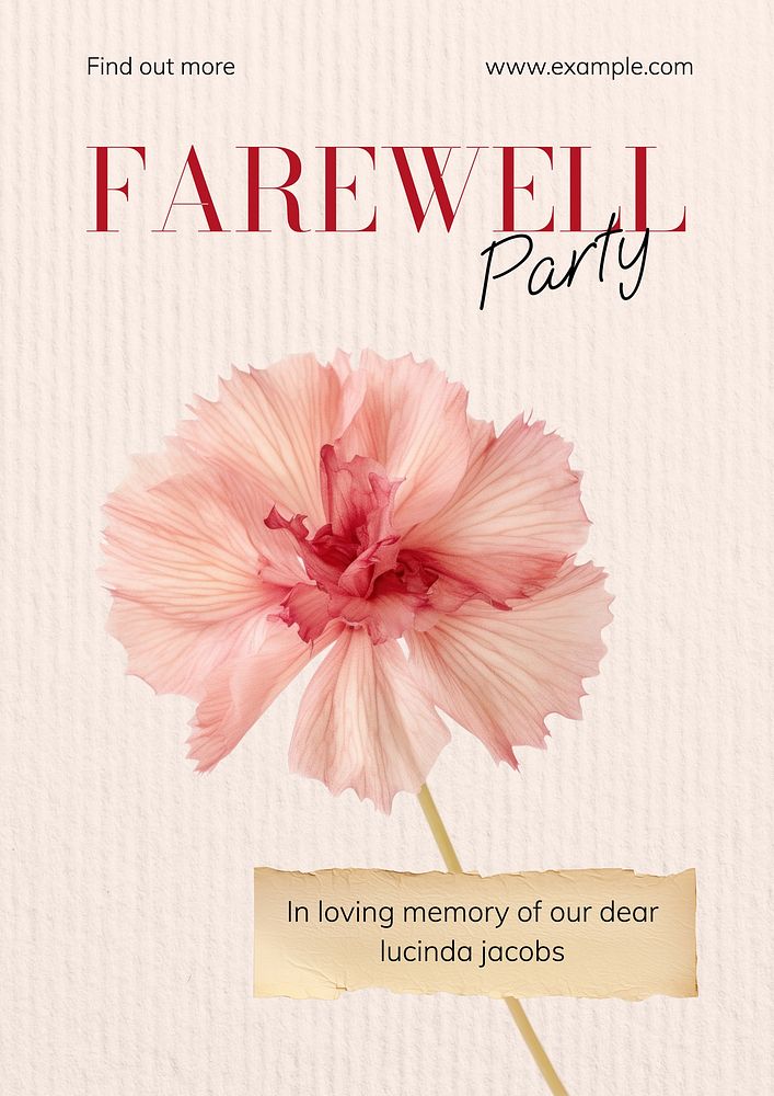 Farewell party poster template