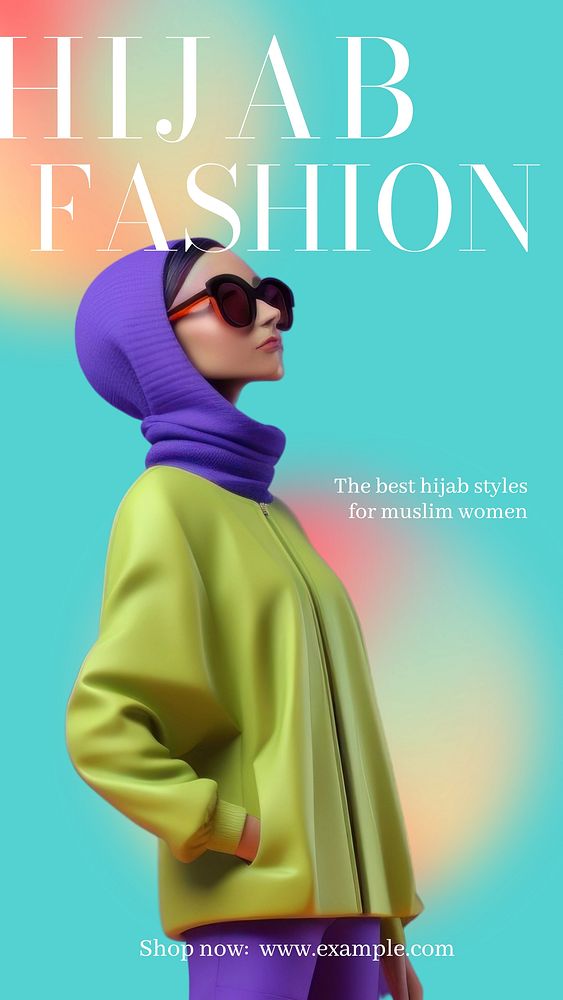 Hijab fashion Facebook story template