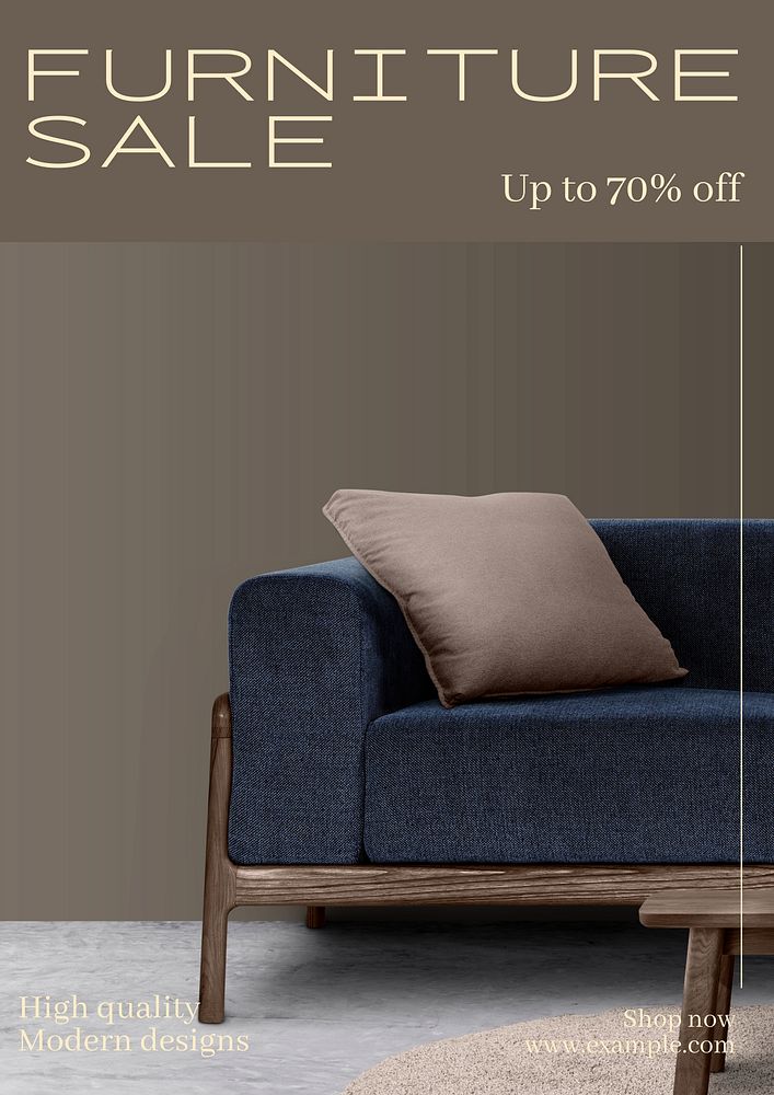 Furniture sale  poster template  