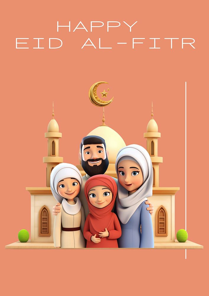 Eid Mubarak poster template