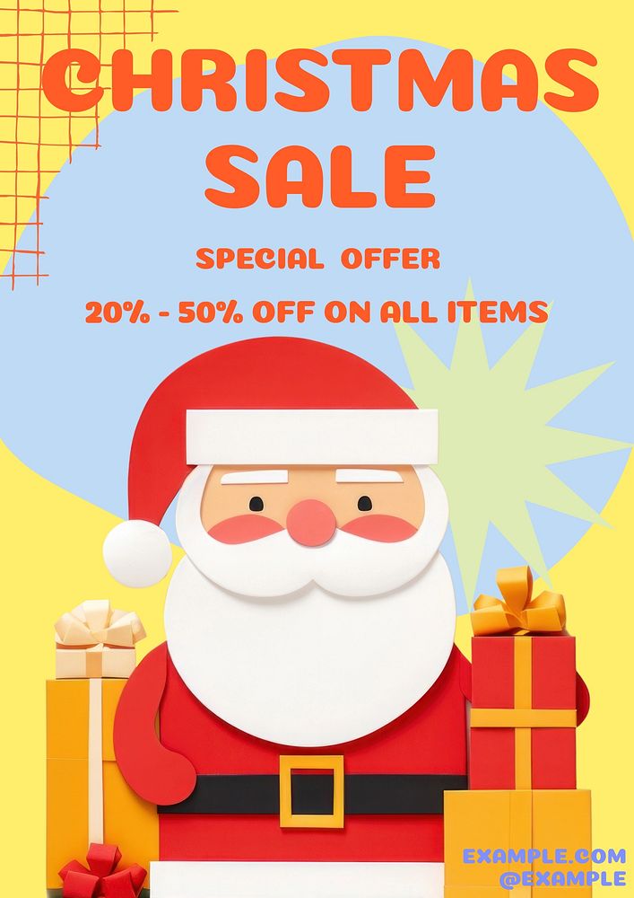 Christmas sale   poster template