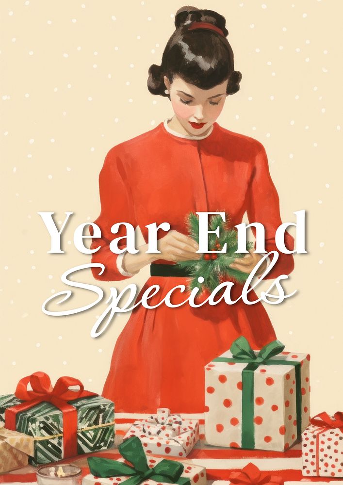 Year end specials  poster template