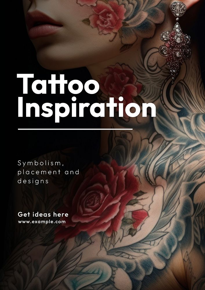 Tattoos inspiration poster template