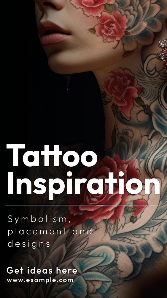 Tattoos Facebook story template