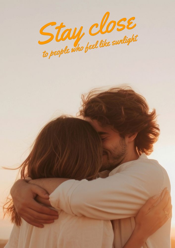 Relationship & sunlight quote poster template