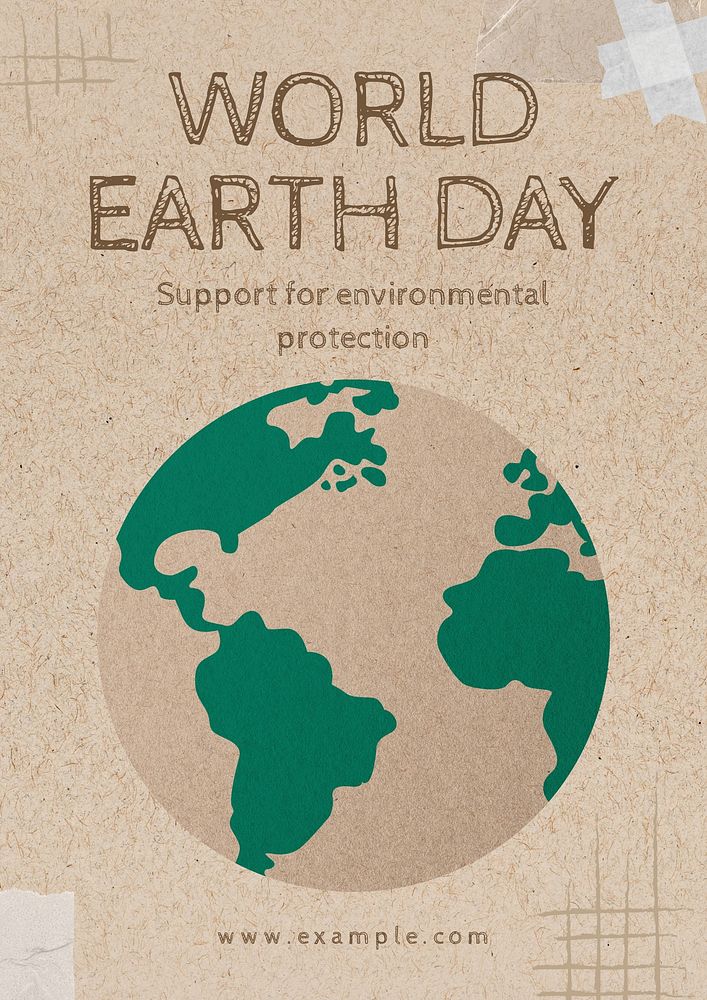 World earth day   poster template