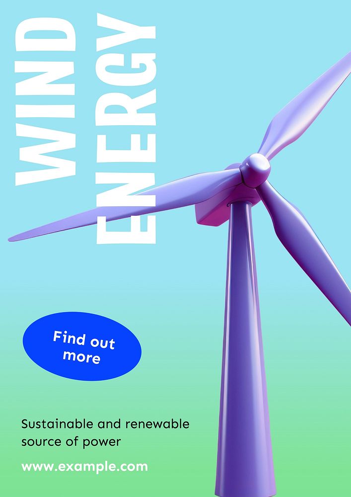 Wind energy poster template