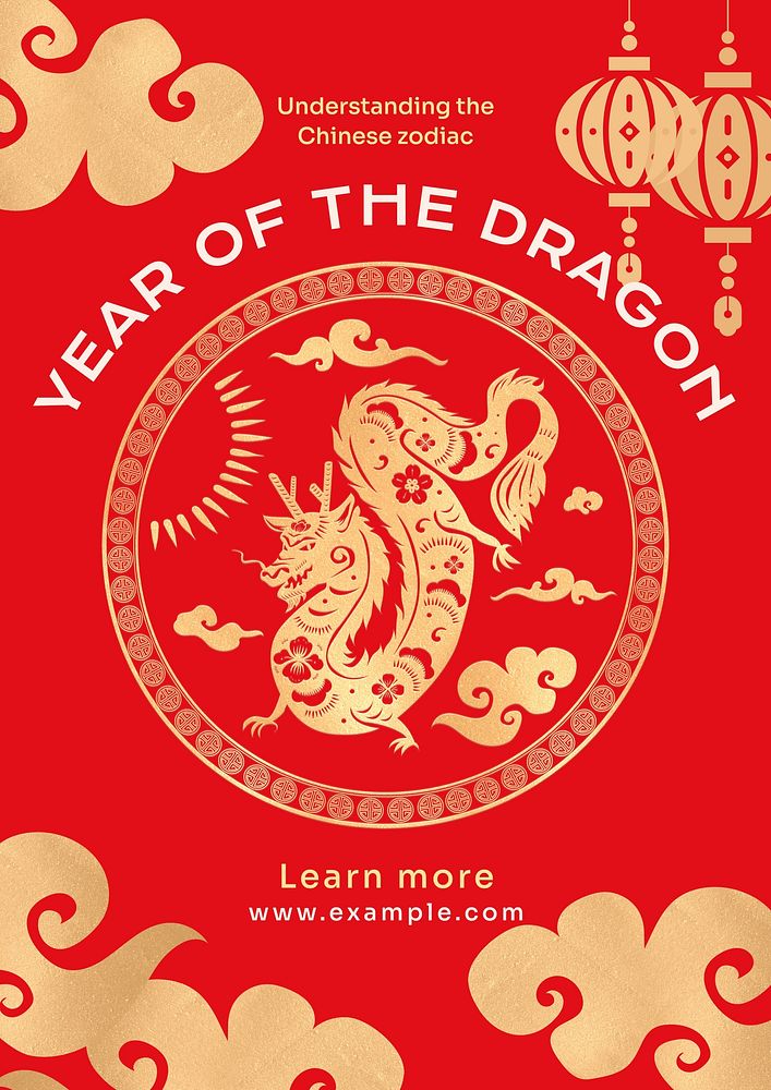 Chinese new year poster template and design