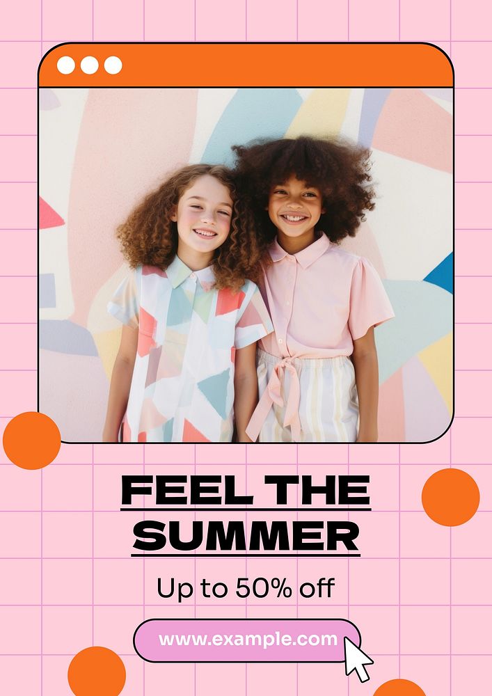 Summer sale poster template