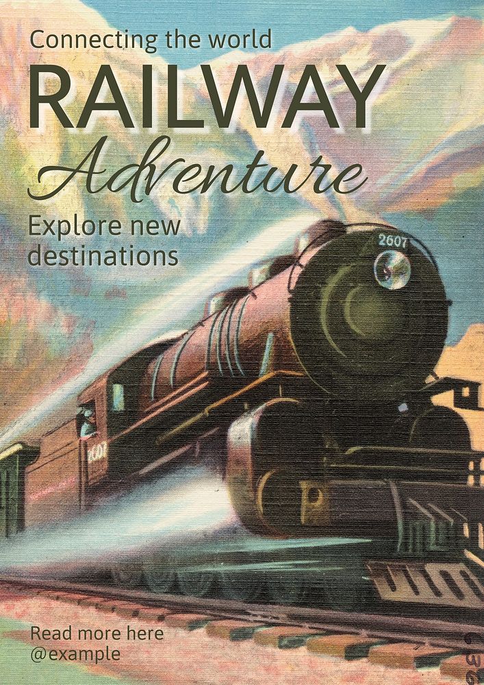 Railway   poster template
