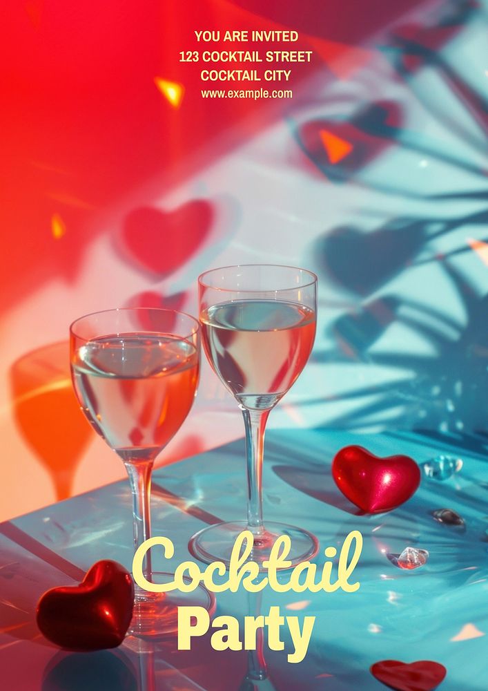 Cocktail party poster template