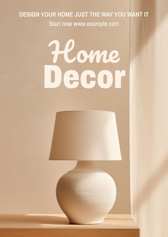 Home decor poster template