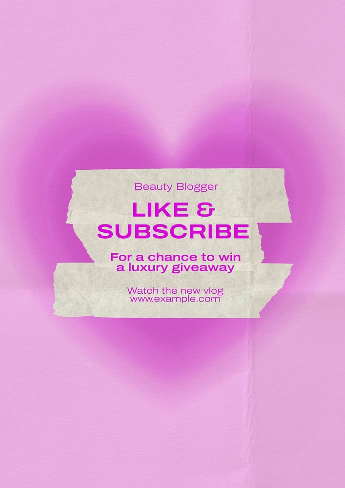 Like & subscribe   poster template