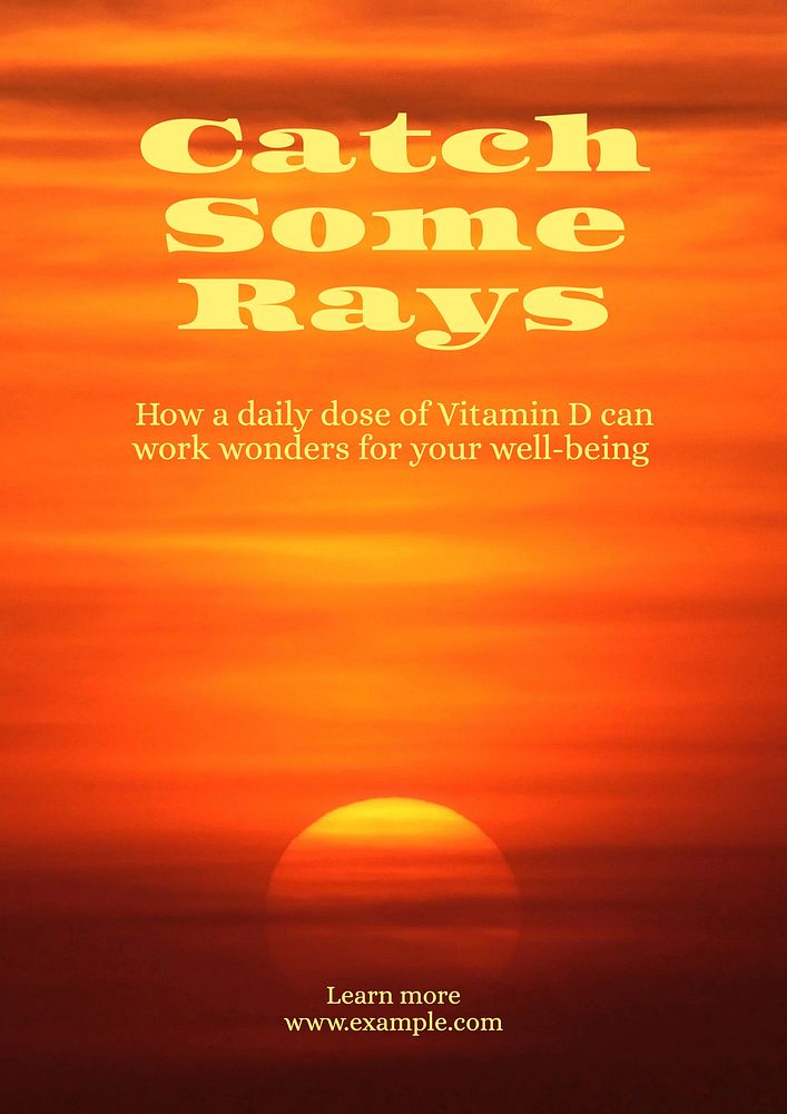 Vitamin d sunshine poster template