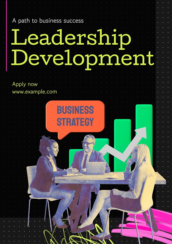 Leadership development poster template