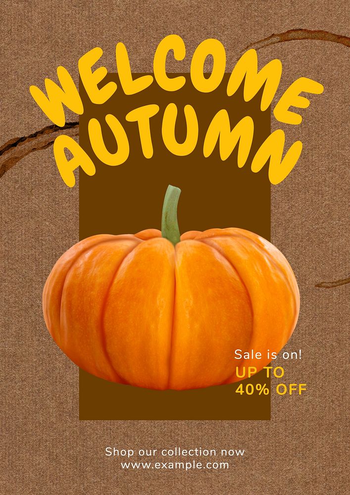 Autumn sale   poster template