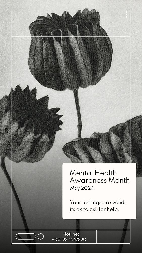 Mental health awareness  Instagram story template