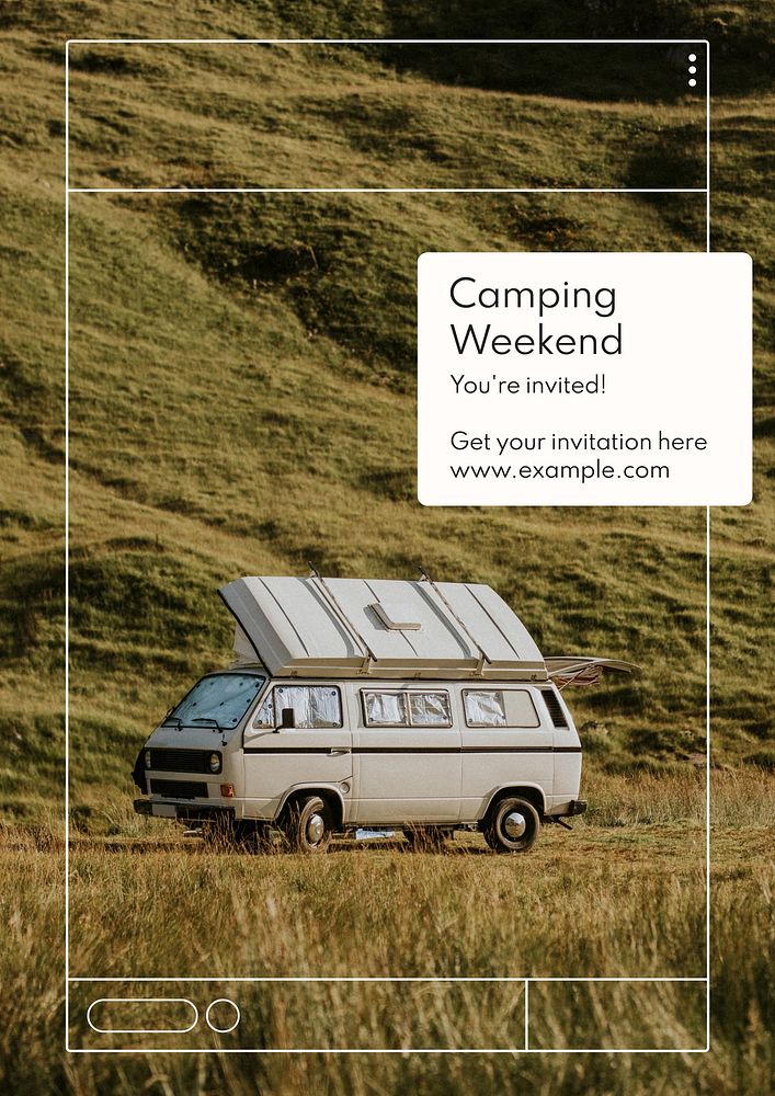 Camping poster template