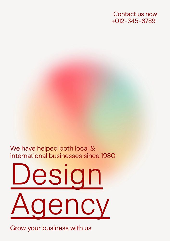 Design agency  poster template