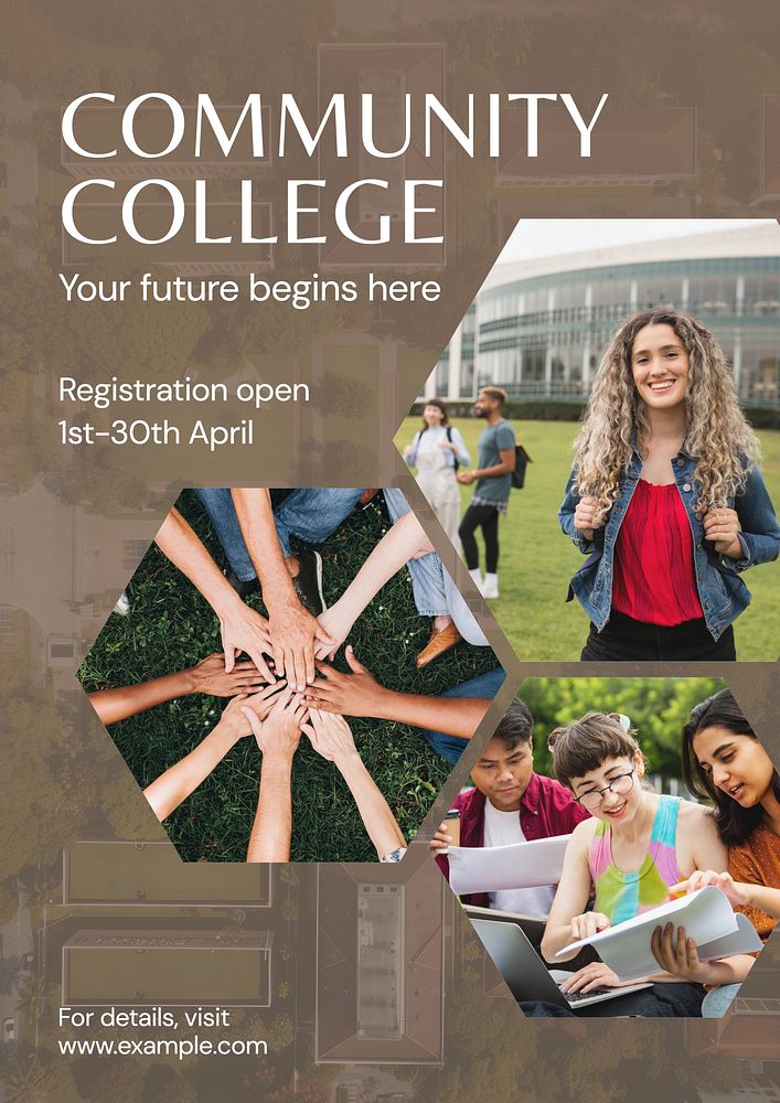 Community college poster template