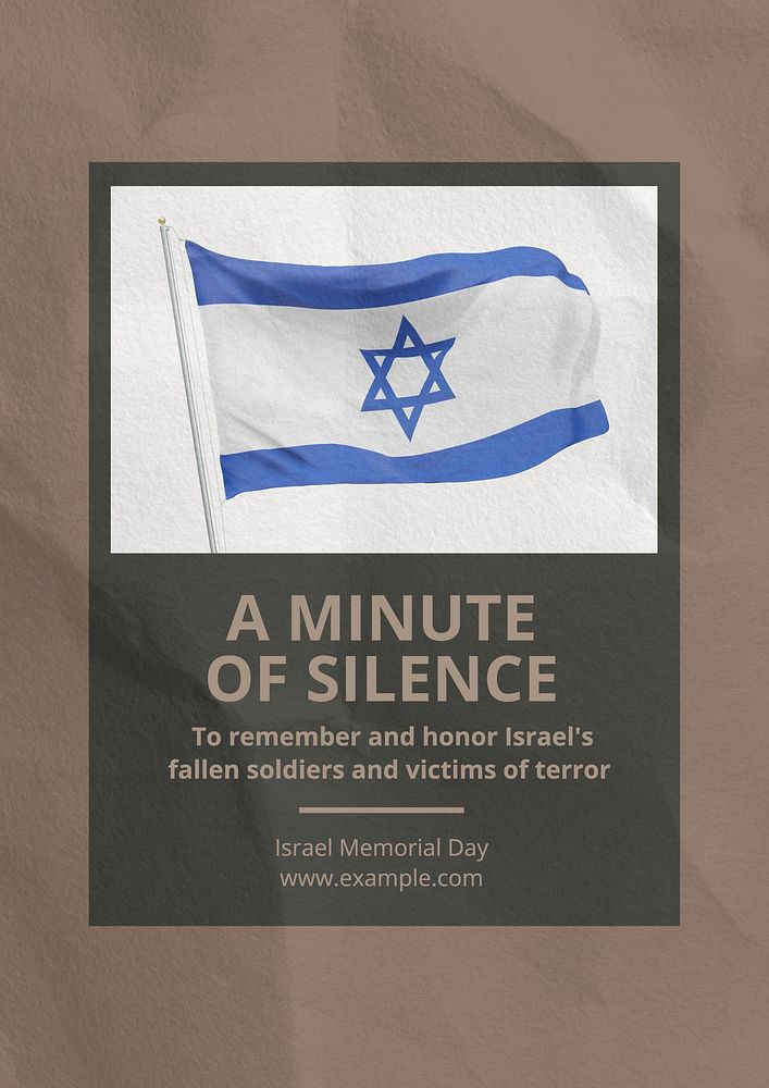 Minute of silence poster template