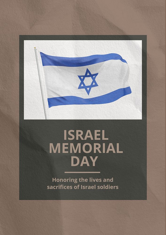Israel Memorial Day poster template