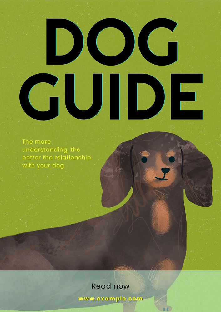 Dog guide poster template