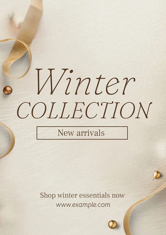 Winter collection  poster template