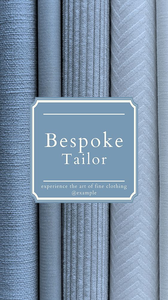 Bespoke tailor & clothing     Instagram story temple
