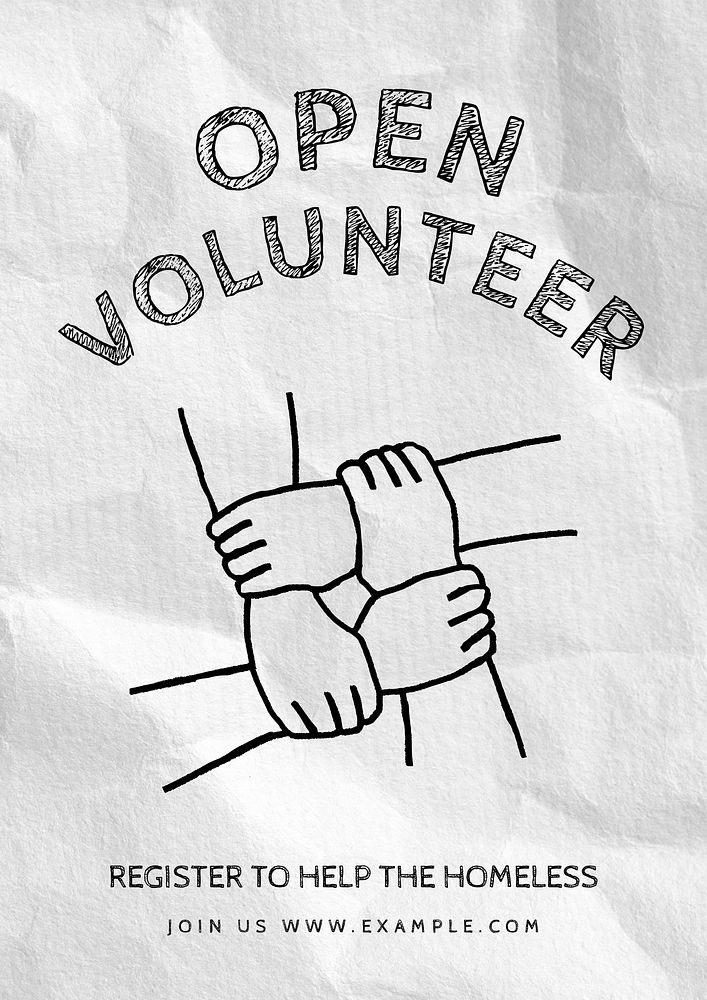 Volunteer poster template