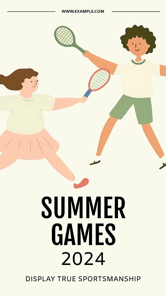 Summer games Facebook story template