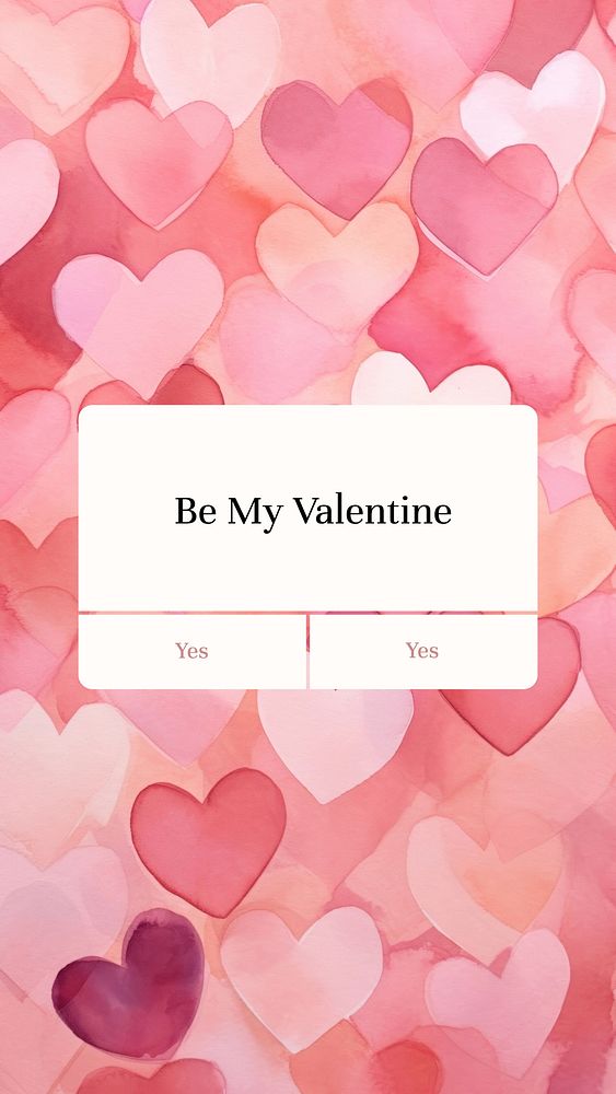 Be my Valentine inspiration template