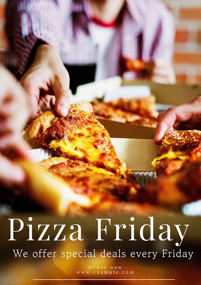 Pizza Friday poster template