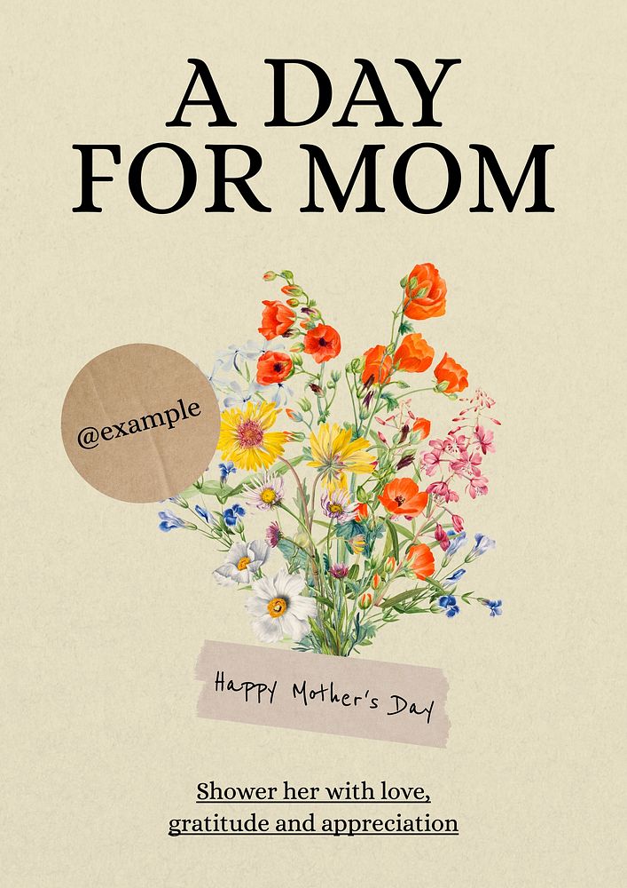 Mother's day poster template