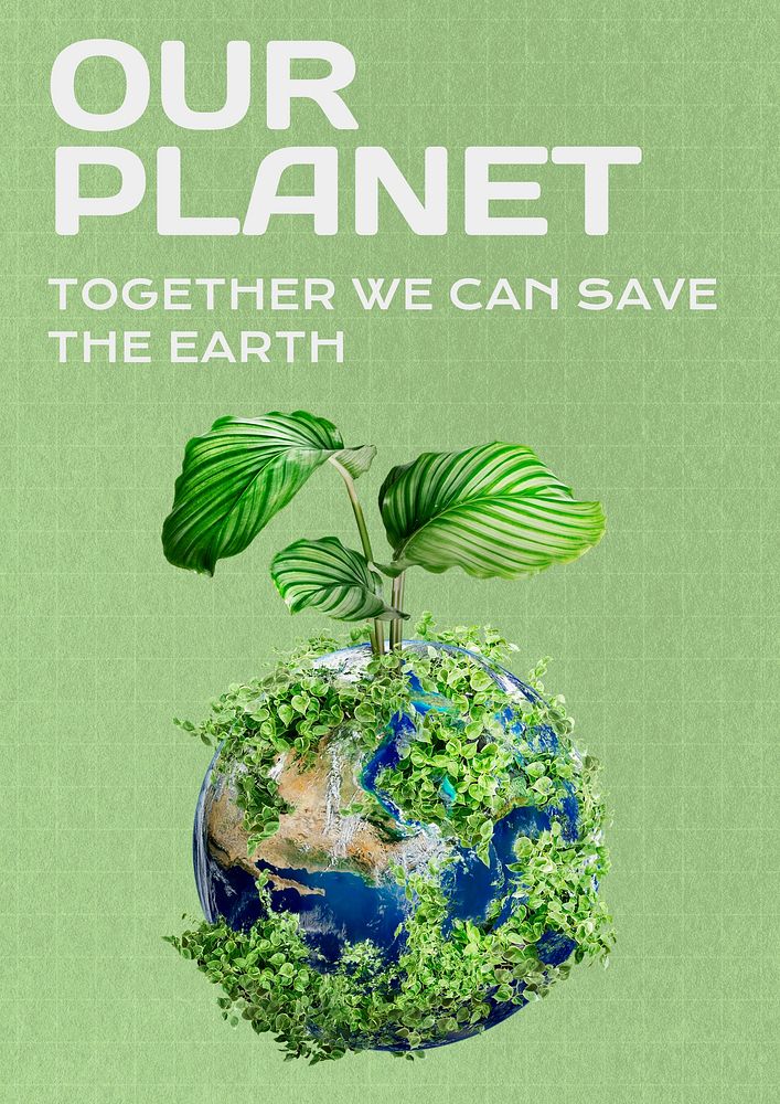 Our planet  poster template