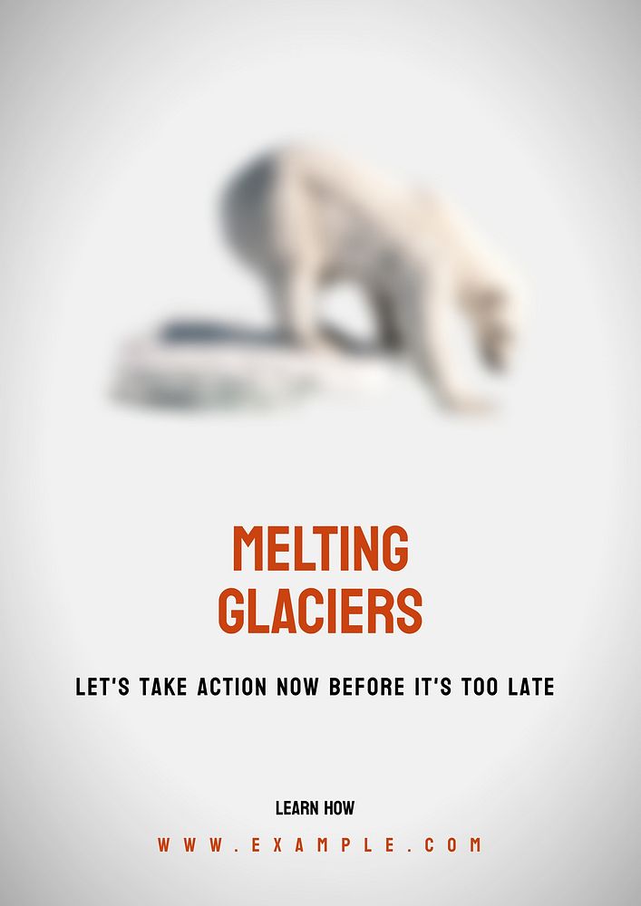 Glacier melt   poster template