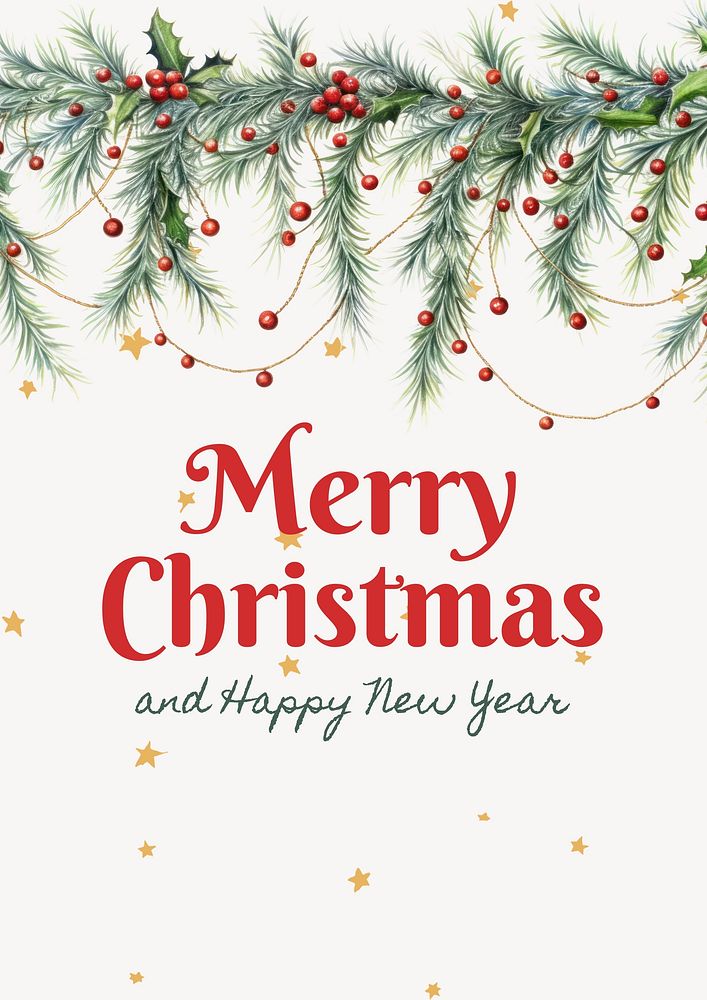 Merry Christmas  greeting card template