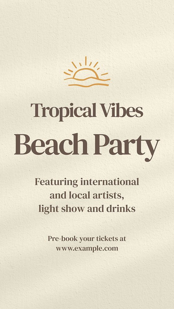 Beach party  Instagram post template
