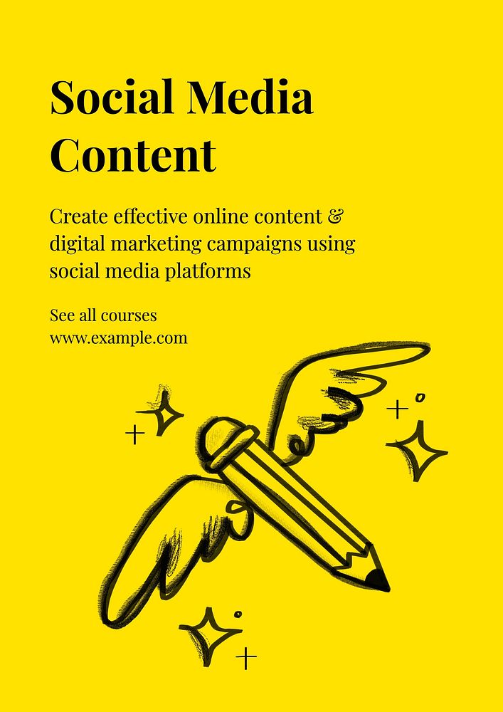 Social media content   poster template